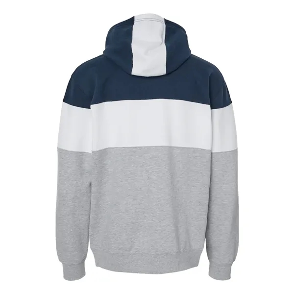 J. America Men's Varsity Fleece Colorblocked Hooded Sweat... - J. America Men's Varsity Fleece Colorblocked Hooded Sweat... - Image 8 of 18