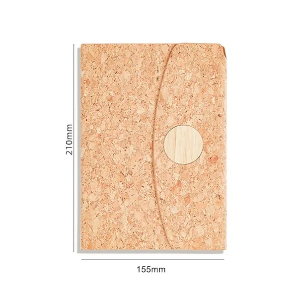 A5 Eco-Friendly Cork Hardcover Magnetic Closure Notebook - A5 Eco-Friendly Cork Hardcover Magnetic Closure Notebook - Image 1 of 3