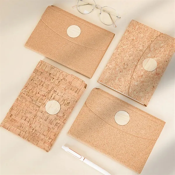 A5 Eco-Friendly Cork Hardcover Magnetic Closure Notebook - A5 Eco-Friendly Cork Hardcover Magnetic Closure Notebook - Image 2 of 3
