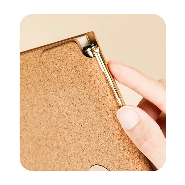 A5 Eco-Friendly Cork Hardcover Magnetic Closure Notebook - A5 Eco-Friendly Cork Hardcover Magnetic Closure Notebook - Image 3 of 3