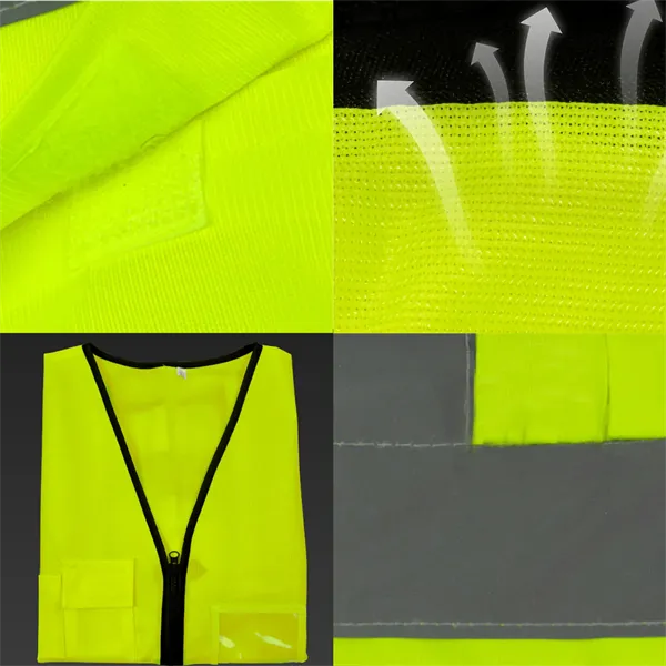 Polyester Breathable Material Reflective Safety Vests - Polyester Breathable Material Reflective Safety Vests - Image 1 of 2
