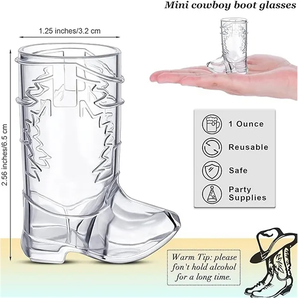 1oz Mini Cowboy Boot Cocktail Shot Glasses MOQ50 - 1oz Mini Cowboy Boot Cocktail Shot Glasses MOQ50 - Image 3 of 4