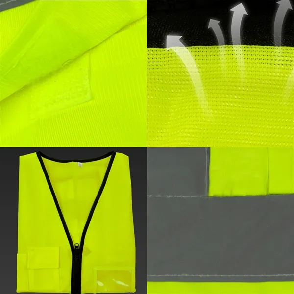 Breathable Safety Vest - Reflective High Visibility - Breathable Safety Vest - Reflective High Visibility - Image 1 of 2
