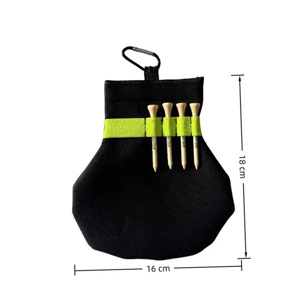 Portable Accessory Golf Tee Storage Pouch with Hook Clip - Portable Accessory Golf Tee Storage Pouch with Hook Clip - Image 1 of 3