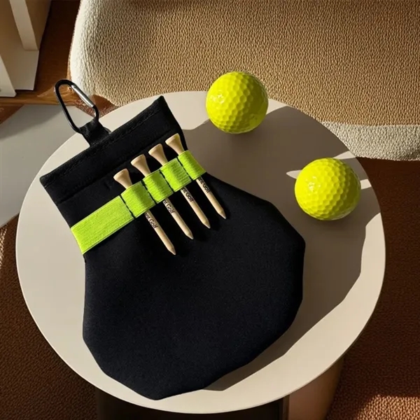 Portable Accessory Golf Tee Storage Pouch with Hook Clip - Portable Accessory Golf Tee Storage Pouch with Hook Clip - Image 3 of 3