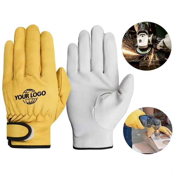 Real Leather Safety Protection Wear Resistant Work Gloves - Real Leather Safety Protection Wear Resistant Work Gloves - Image 0 of 4