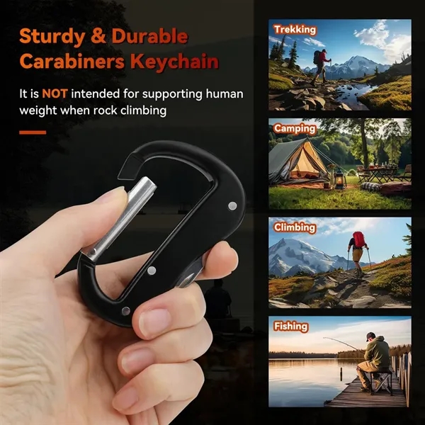 Outdoor Multitool Carabiner with Pocket Knife Scissors - Outdoor Multitool Carabiner with Pocket Knife Scissors - Image 6 of 6
