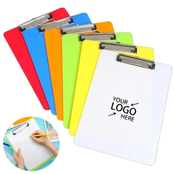 Custom A4 Plastic Clipboards with Metal Clip - Custom A4 Plastic Clipboards with Metal Clip - Image 0 of 5