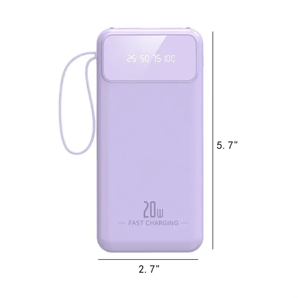 10000mAh Fast Charging Power bank With 4 Cables - 10000mAh Fast Charging Power bank With 4 Cables - Image 1 of 7