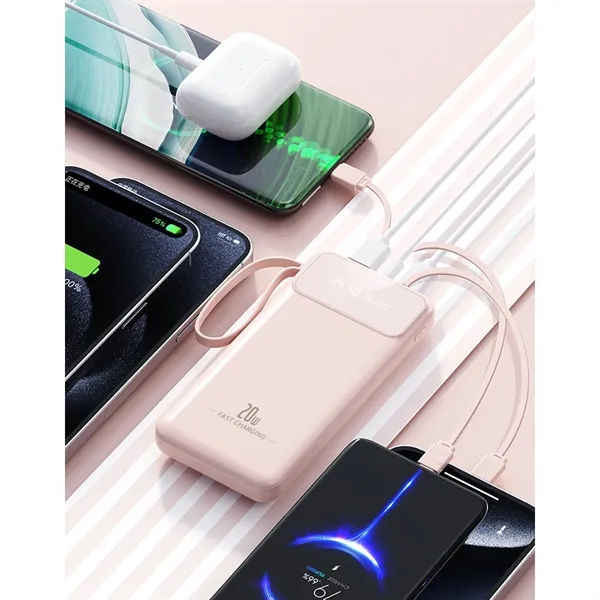 10000mAh Fast Charging Power bank With 4 Cables - 10000mAh Fast Charging Power bank With 4 Cables - Image 4 of 7