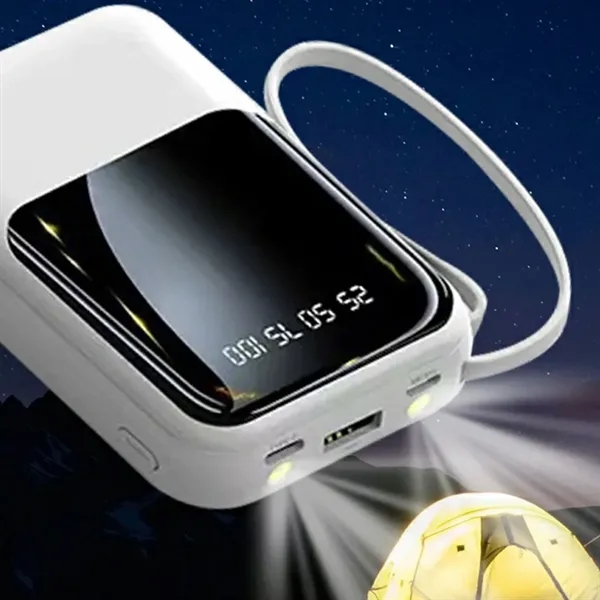 Mini 10000mAh Fast Charging Power bank With 4 Cables - Mini 10000mAh Fast Charging Power bank With 4 Cables - Image 7 of 7