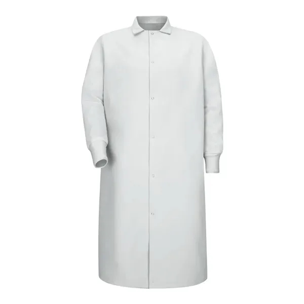 Red Kap Unisex Gripper-Front Pocketless Butcher Coat With... - Red Kap Unisex Gripper-Front Pocketless Butcher Coat With... - Image 6 of 8