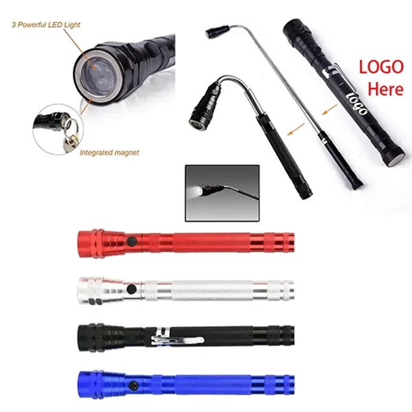 3 LED Light Magnetic Pickup Tool - 3 LED Light Magnetic Pickup Tool - Image 0 of 2