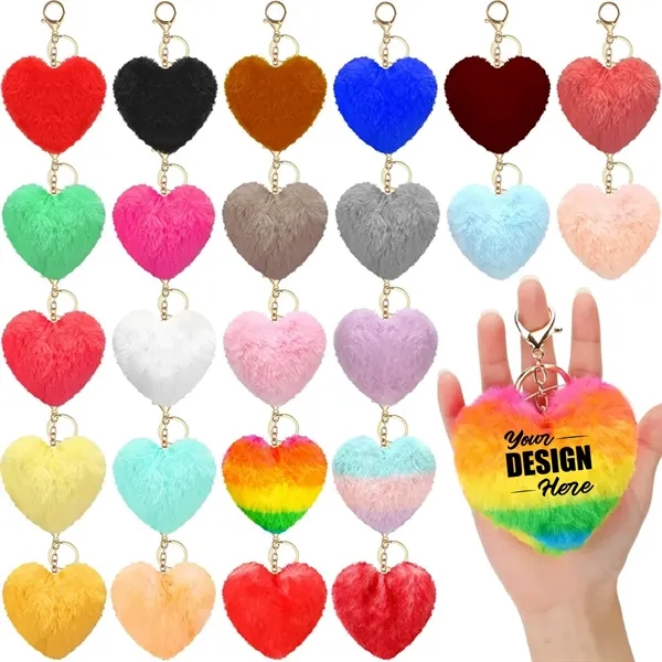 Heart Shape Plush Keychain - Heart Shape Plush Keychain - Image 0 of 18