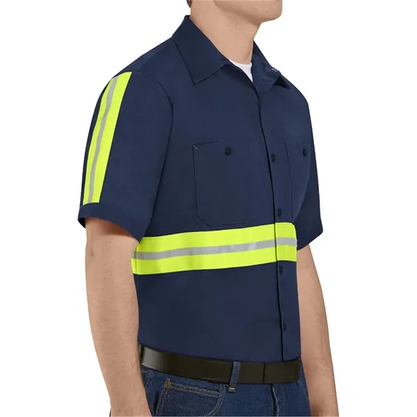 Red Kap Men's Enhanced Visibility Short Sleeve Cotton Wor...