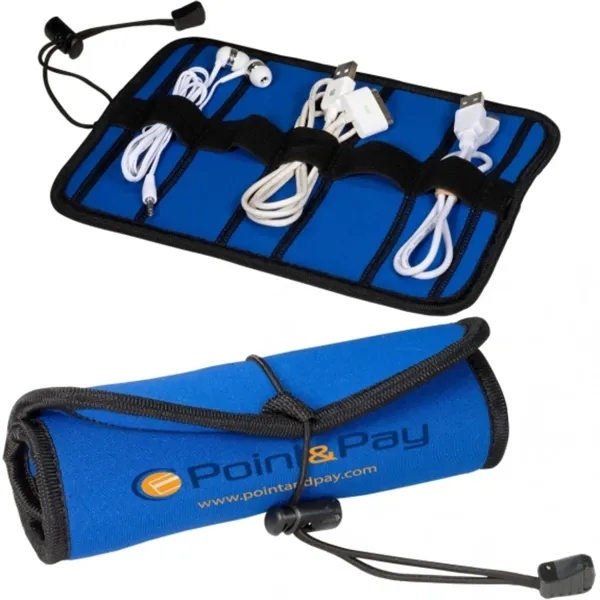 Neoprene Roll-Up Tech Accessory Organizer - Neoprene Roll-Up Tech Accessory Organizer - Image 0 of 0