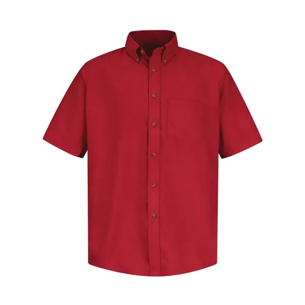 Red Kap Men's Tall Poplin Short Sleeve Dress Shirt - Red Kap Men's Tall Poplin Short Sleeve Dress Shirt - Image 11 of 18