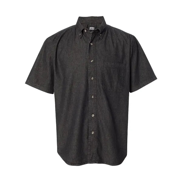 Sierra Pacific Men's Denim Short Sleeve Shirt - Sierra Pacific Men's Denim Short Sleeve Shirt - Image 1 of 9
