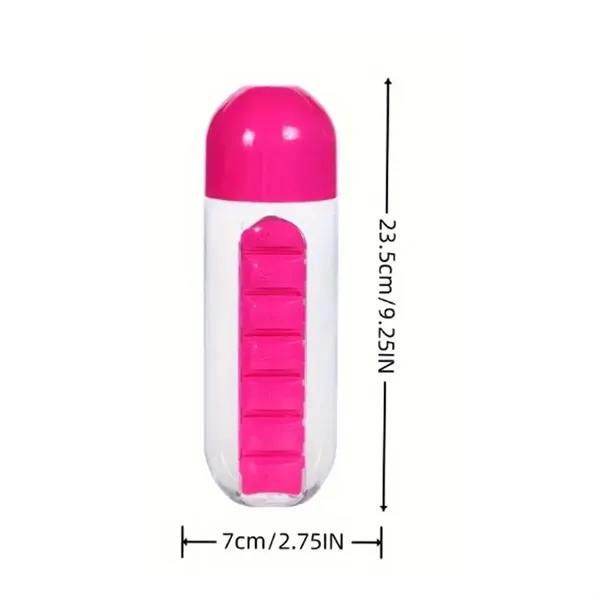 2-in-1 Pill Organizer Water Bottle - 2-in-1 Pill Organizer Water Bottle - Image 1 of 6