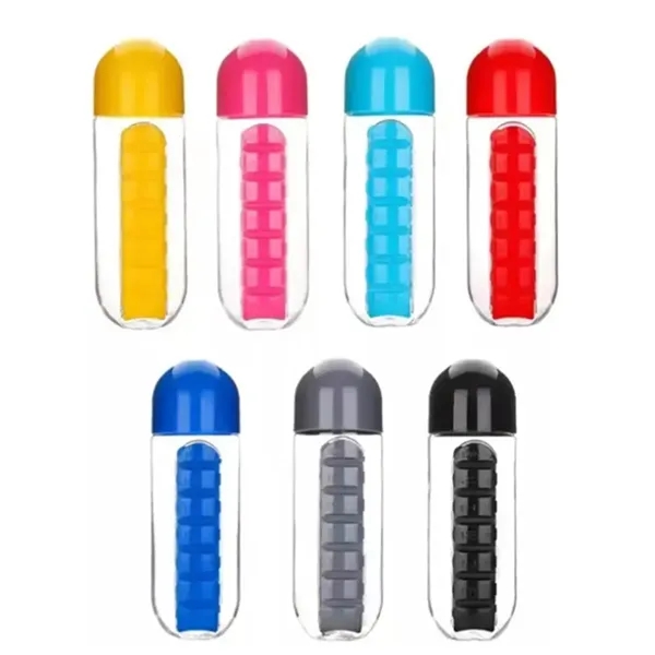 2-in-1 Pill Organizer Water Bottle - 2-in-1 Pill Organizer Water Bottle - Image 2 of 6