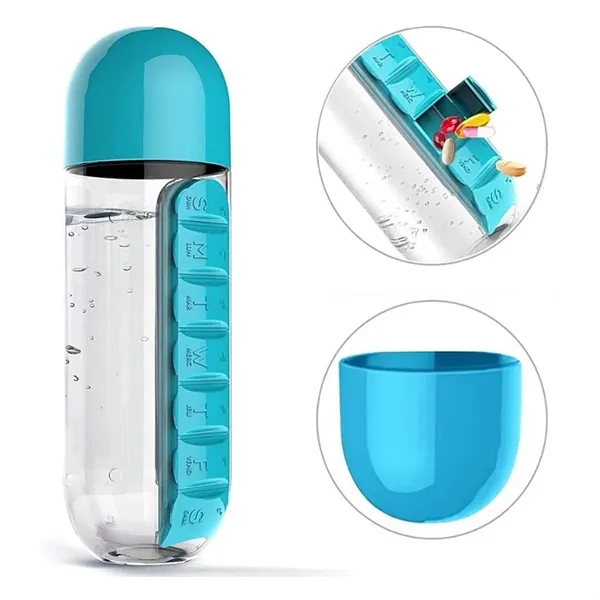 2-in-1 Pill Organizer Water Bottle - 2-in-1 Pill Organizer Water Bottle - Image 3 of 6