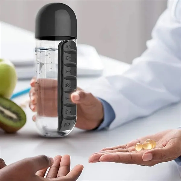 2-in-1 Pill Organizer Water Bottle - 2-in-1 Pill Organizer Water Bottle - Image 6 of 6