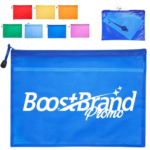 Durable A4 Mesh Zipper Document Bag for Organization - Durable A4 Mesh Zipper Document Bag for Organization - Image 0 of 6