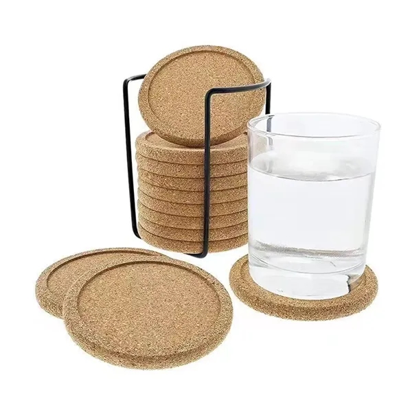 Absorbent Cork Coasters - Non-Slip Drink Pads for Coffee & T - Absorbent Cork Coasters - Non-Slip Drink Pads for Coffee & T - Image 2 of 2