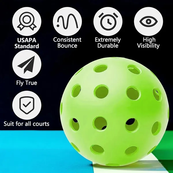 40 Hole Multicolor Outdoor Pickleball Ball - 40 Hole Multicolor Outdoor Pickleball Ball - Image 2 of 6
