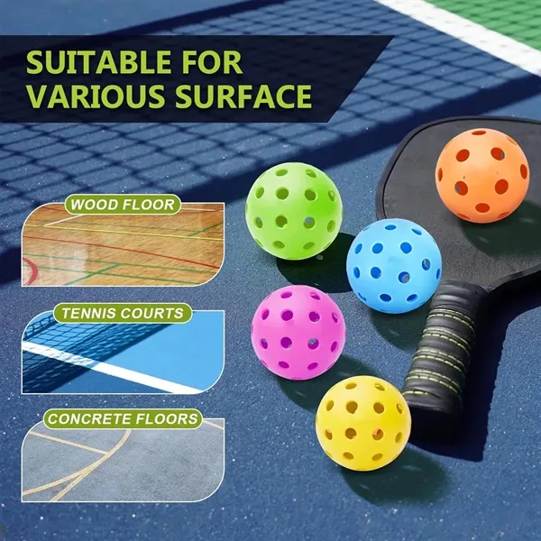 40 Hole Multicolor Outdoor Pickleball Ball - 40 Hole Multicolor Outdoor Pickleball Ball - Image 6 of 6
