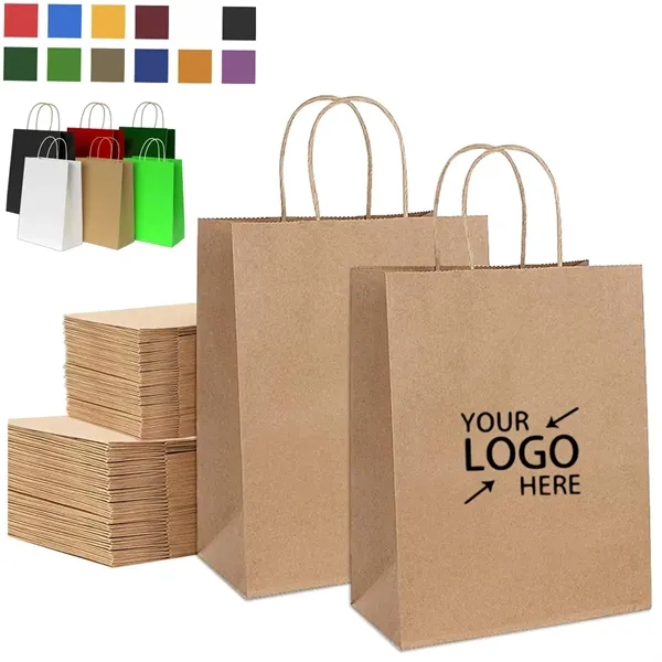Kraft Brown Paper Shopping Bag With Handles - Kraft Brown Paper Shopping Bag With Handles - Image 0 of 5