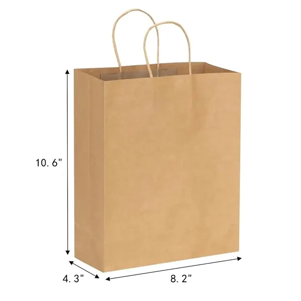 Kraft Brown Paper Shopping Bag With Handles - Kraft Brown Paper Shopping Bag With Handles - Image 1 of 5