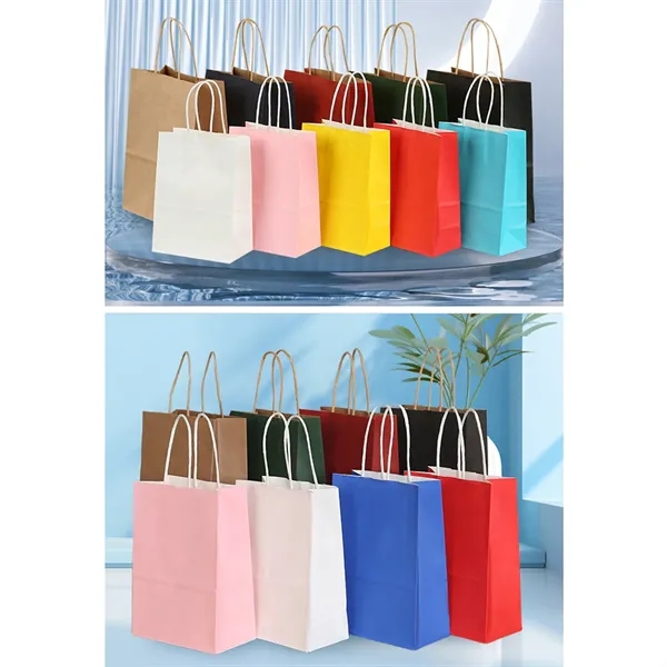 Kraft Brown Paper Shopping Bag With Handles - Kraft Brown Paper Shopping Bag With Handles - Image 4 of 5