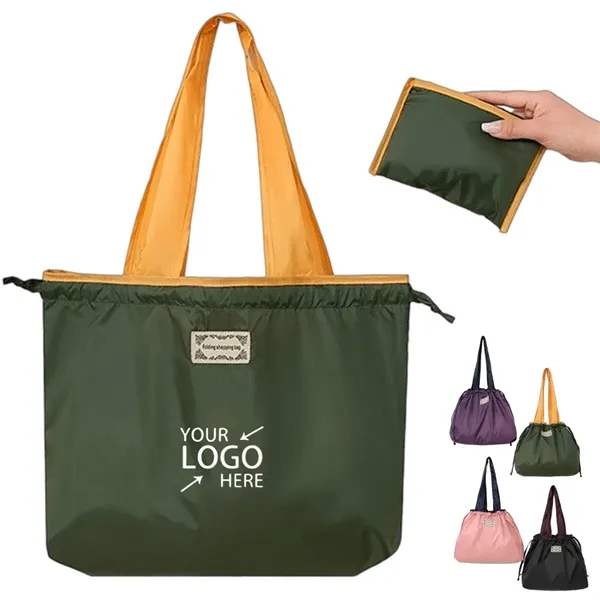 Large Foldable Waterproof Reusable Shopping Tote Bag - Large Foldable Waterproof Reusable Shopping Tote Bag - Image 0 of 6