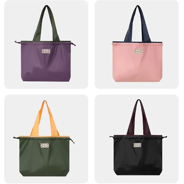 Large Foldable Waterproof Reusable Shopping Tote Bag - Large Foldable Waterproof Reusable Shopping Tote Bag - Image 2 of 6