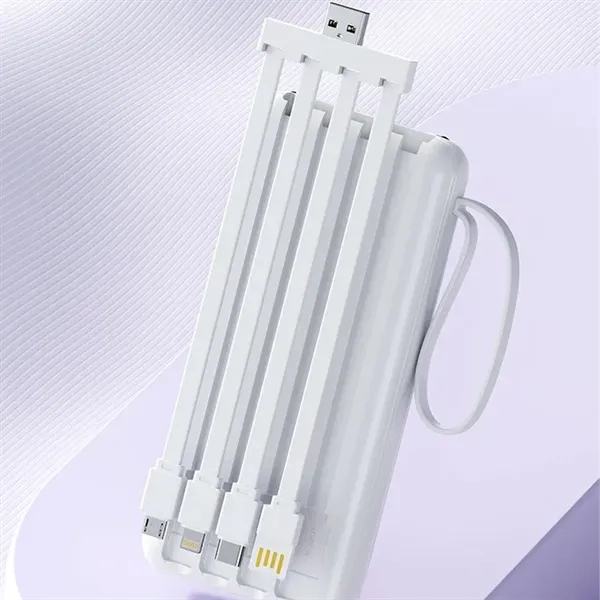20000mAh Portable Power Bank with 4 Cables & Flashlights - 20000mAh Portable Power Bank with 4 Cables & Flashlights - Image 5 of 7