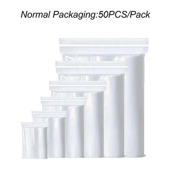 Mini Clear Reclosable Zipper Plastic Poly Bags Pack of 50 - Mini Clear Reclosable Zipper Plastic Poly Bags Pack of 50 - Image 8 of 8