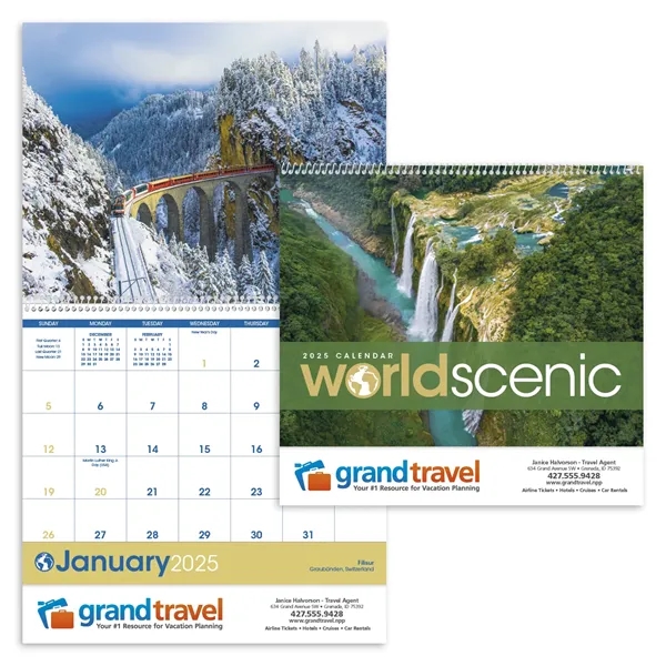 Triumph® Calendars World Scenic Calendar