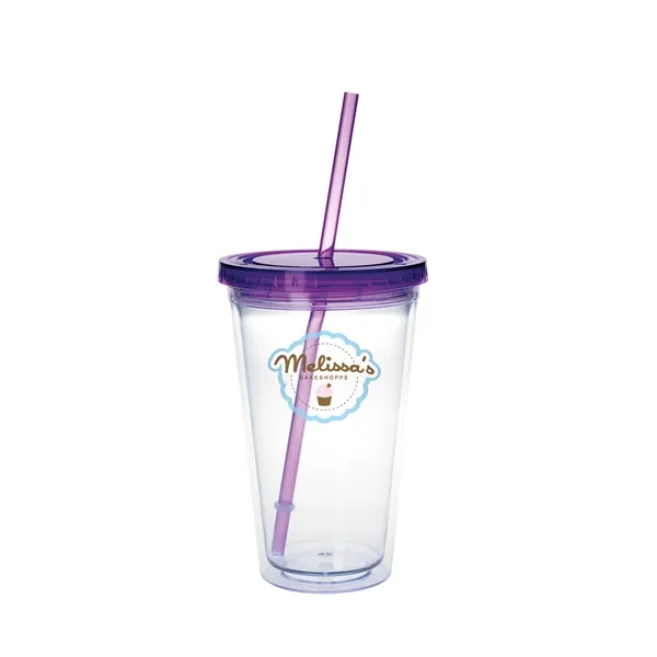 Good Value™ Clear Tumbler with Colored Lid - 18 oz. - Good Value™ Clear Tumbler with Colored Lid - 18 oz. - Image 12 of 17