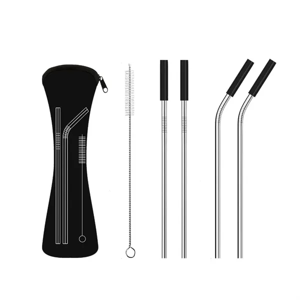 3-Piece Reusable Stainless Steel Straw Bundle With Bag - 3-Piece Reusable Stainless Steel Straw Bundle With Bag - Image 5 of 9