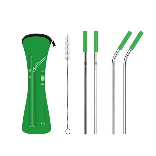 3-Piece Reusable Stainless Steel Straw Bundle With Bag - 3-Piece Reusable Stainless Steel Straw Bundle With Bag - Image 6 of 9