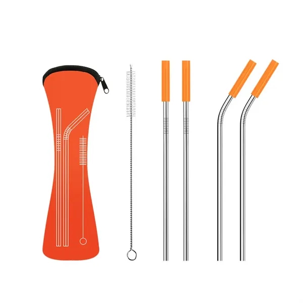 3-Piece Reusable Stainless Steel Straw Bundle With Bag - 3-Piece Reusable Stainless Steel Straw Bundle With Bag - Image 7 of 9