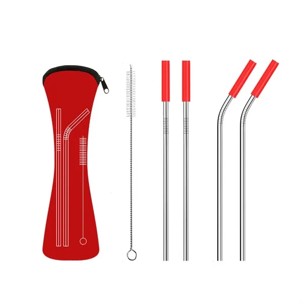 3-Piece Reusable Stainless Steel Straw Bundle With Bag - 3-Piece Reusable Stainless Steel Straw Bundle With Bag - Image 8 of 9