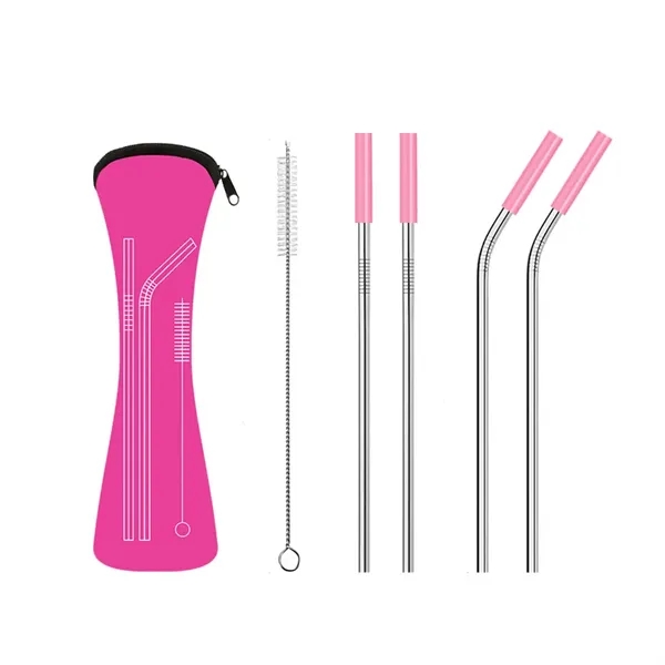3-Piece Reusable Stainless Steel Straw Bundle With Bag - 3-Piece Reusable Stainless Steel Straw Bundle With Bag - Image 9 of 9