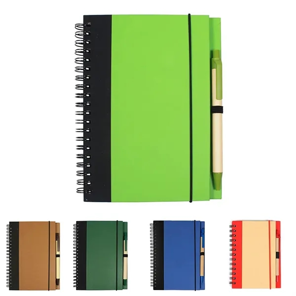 Recycled Notebook with Pen - Recycled Notebook with Pen - Image 1 of 6