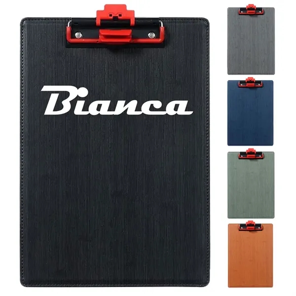 A4 PU Leather Clipboard w/ Pen Holder - A4 PU Leather Clipboard w/ Pen Holder - Image 0 of 8
