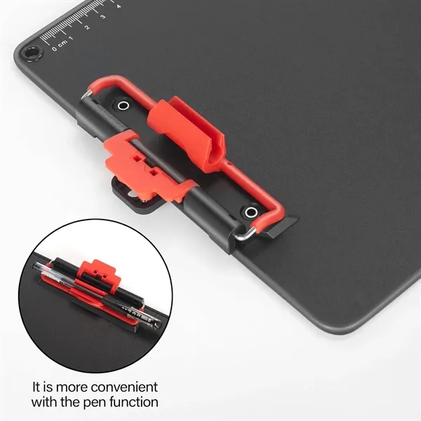 A4 PU Leather Clipboard w/ Pen Holder - A4 PU Leather Clipboard w/ Pen Holder - Image 7 of 8