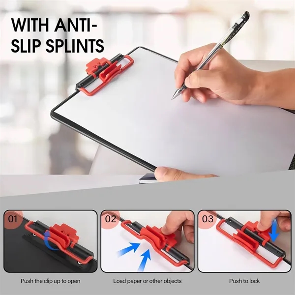 A4 PU Leather Clipboard w/ Pen Holder - A4 PU Leather Clipboard w/ Pen Holder - Image 8 of 8