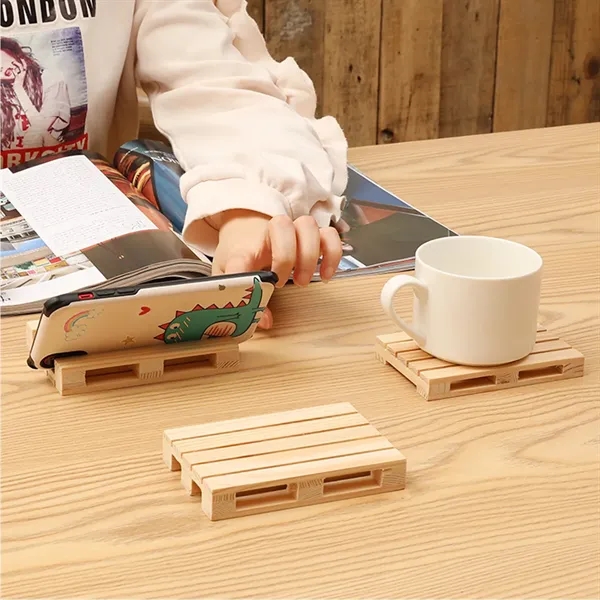 Multi Functional Wooden Pallet Drink Coasters - Multi Functional Wooden Pallet Drink Coasters - Image 4 of 4