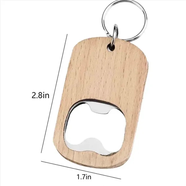 Wooden Bottle Opener Keychain - Wooden Bottle Opener Keychain - Image 1 of 3